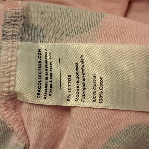 Tea Collection dress size 9-12 months pink with green flowers - Picture 4 of 4